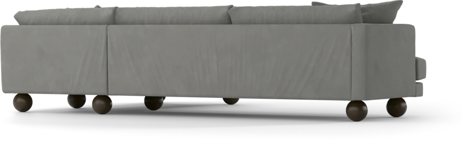 Harper - 3-sits soffa med divan höger - Grå