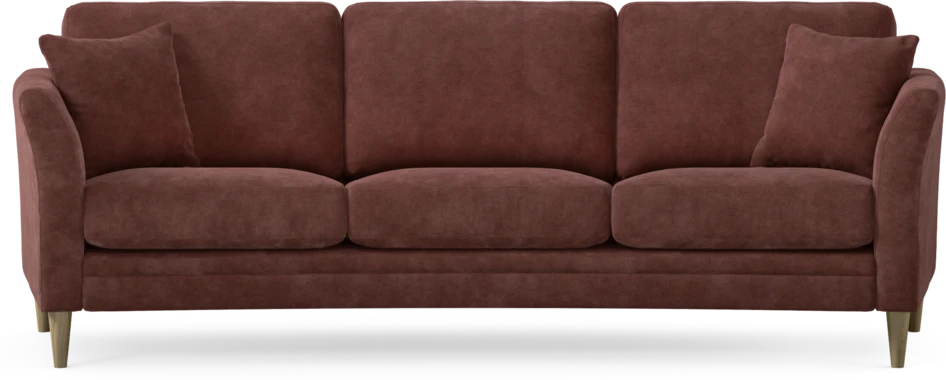 Eden - 3-sits soffa svängd - Röd