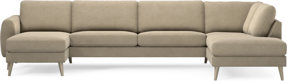 Bridge - 3-sits soffa med schäslong vänster och divan höger - Beige