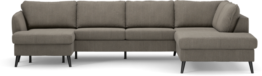 County - 3-sits soffa med schäslong vänster och divan höger - Brun