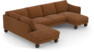 Madison Lux - 2-sits soffa med divan vänster och schäslong höger - Orange