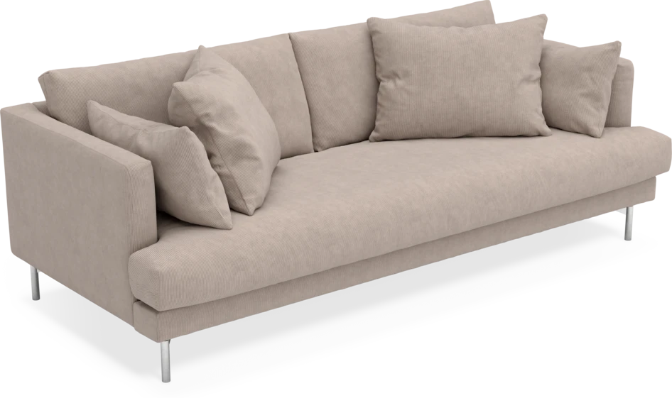 Harper - 3-sits soffa, hel dyna - Beige