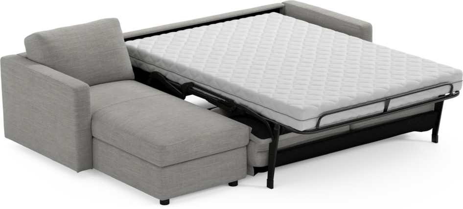 Lindö - Bäddsoffa 2,5-sits med schäslong, vändbar - Brun