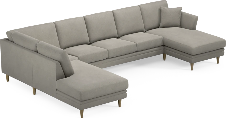Eden - 3-sits soffa med divan vänster och schäslong höger - Grå