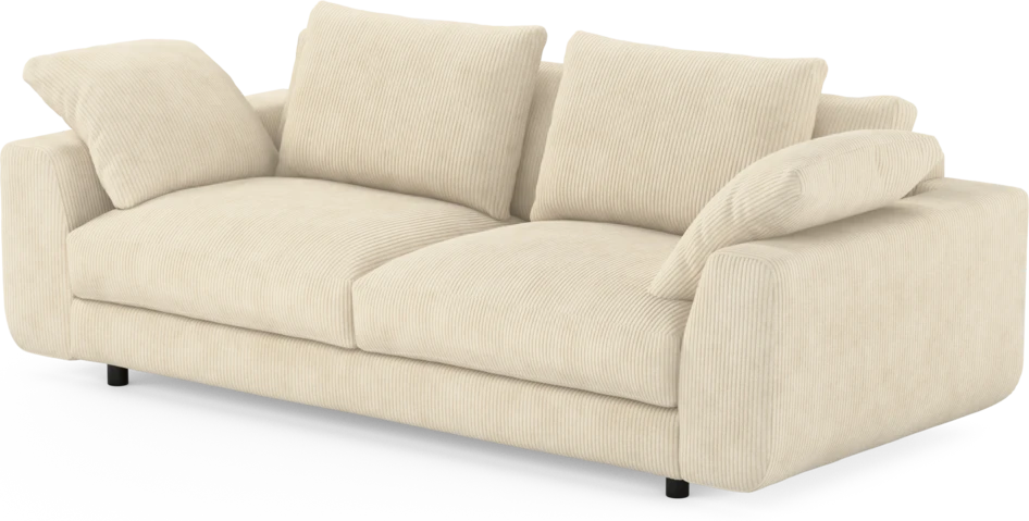 Amie - 3-sits soffa - Vit
