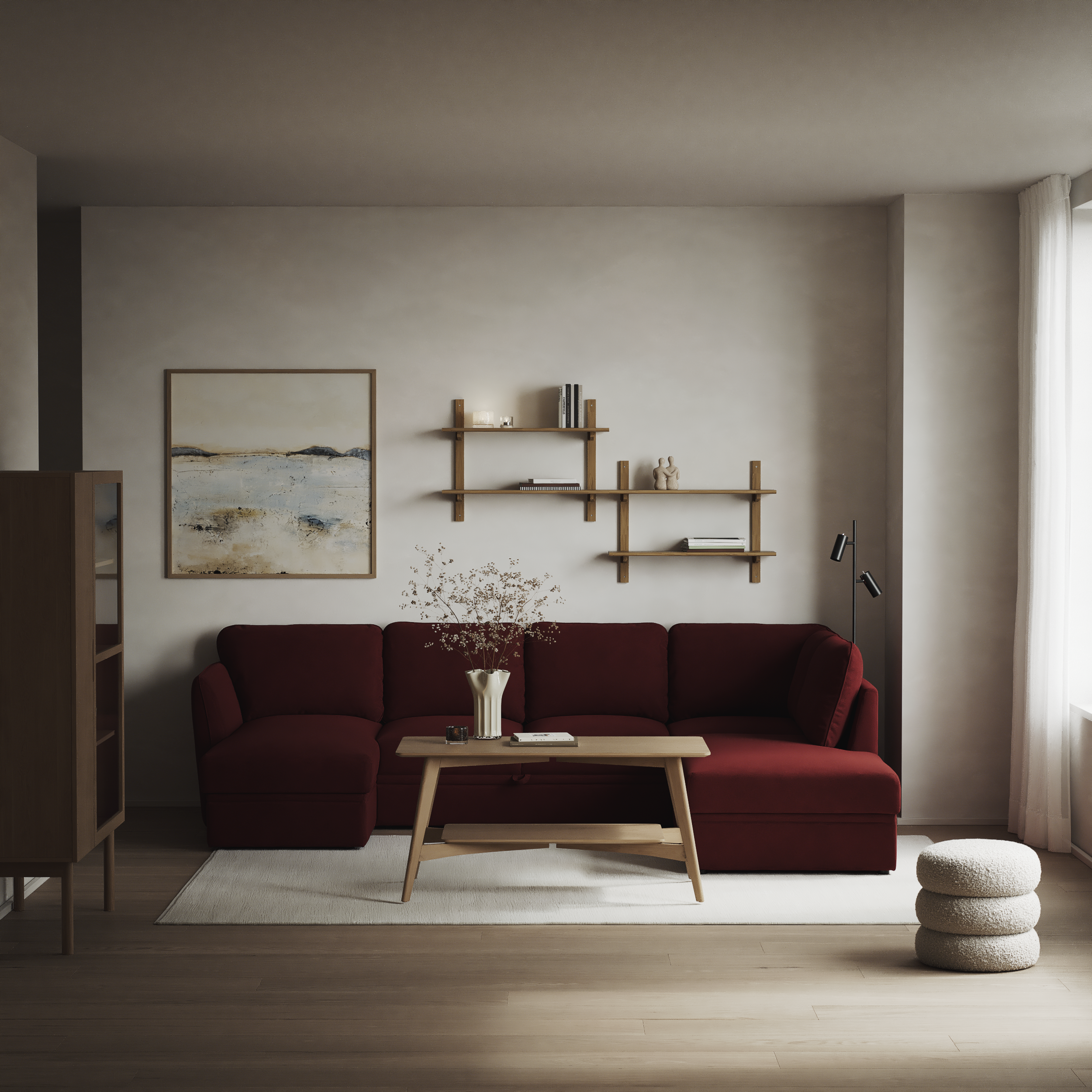 Öland - Bäddsoffa med schäslong vänster och divan höger - inspiration