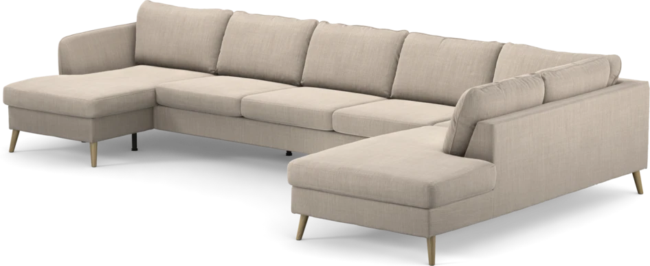 County - 4-sits soffa med schäslong vänster och divan höger - Beige