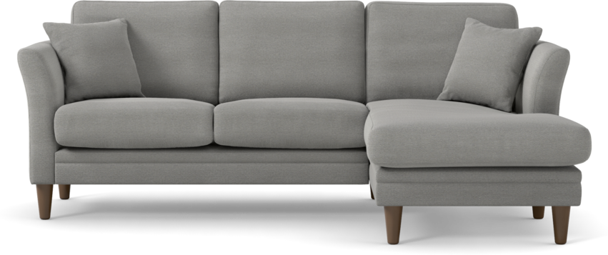 Eden - 2-sits soffa med schäslong - Grå