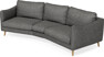 Madison - 3-sits soffa svängd, 90 cm - Grå