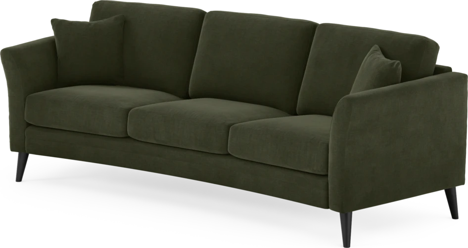 Eden - 3-sits soffa svängd - Grön