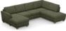 Friday - 3-sits soffa med schäslong vänster och divan höger - Grön