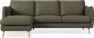 Madison Lux - 2-sits soffa med schäslong vänster - Brun
