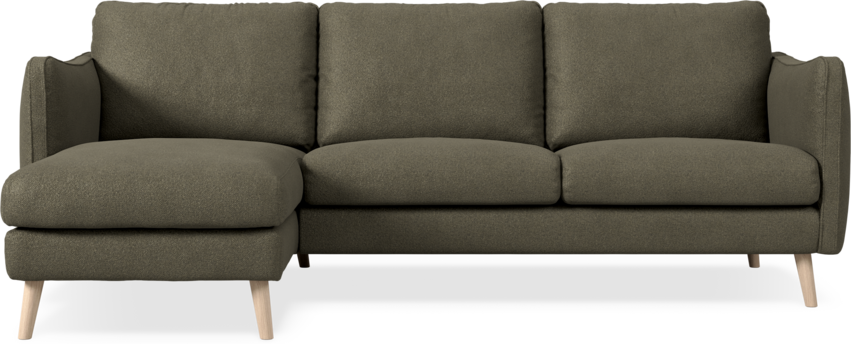 Madison Lux - 2-sits soffa med schäslong vänster - Brun