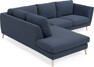Madison - 2-sits soffa med divan vänster - Blå