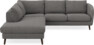 Madison - 2-sits soffa med divan vänster - Brun