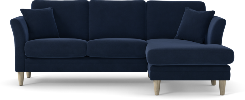 Eden - 2-sits soffa med schäslong - Blå