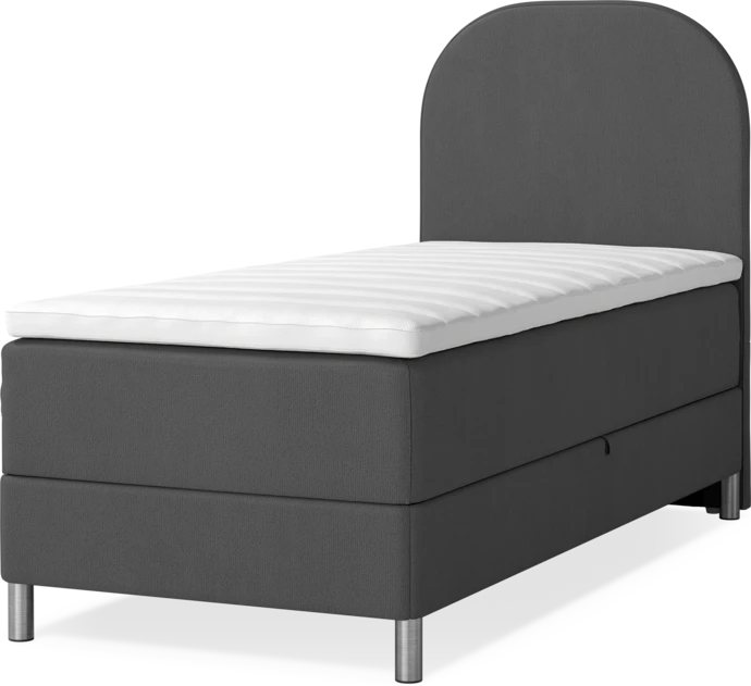 Roma Family, Förvaringssäng, enkelsäng med bäddmadrass och slät sänggavel