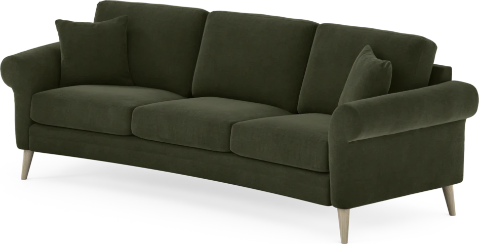 Eden - 3-sits soffa svängd - Grön