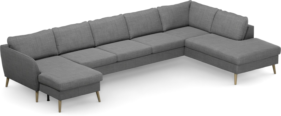 County - 4-sits soffa med schäslong vänster och divan höger - Grå