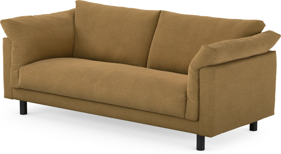 Cherrie - 2,5-sits soffa, hel dyna, fast klädsel - Gul
