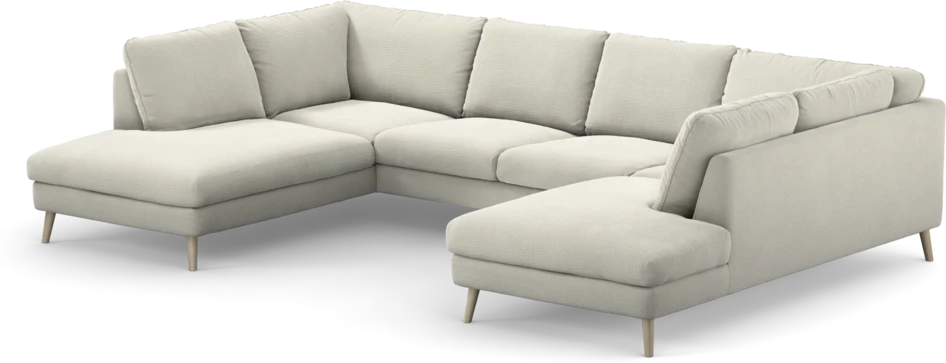 Madison - 2-sits soffa med divan vänster och höger - Vit