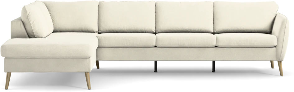 County - 3-sits soffa med divan vänster - Vit