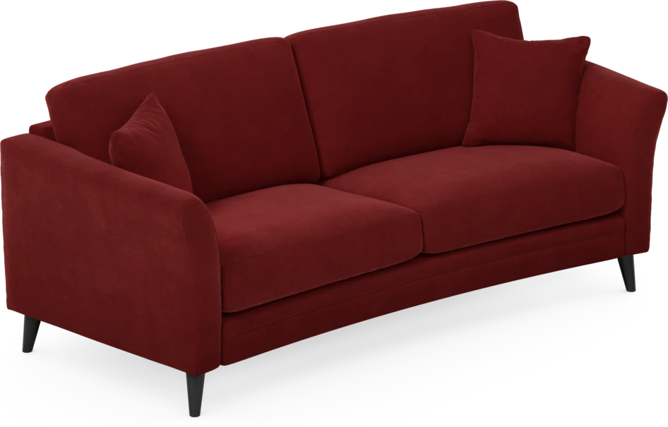 Eden - 2,5-sits soffa svängd - Röd