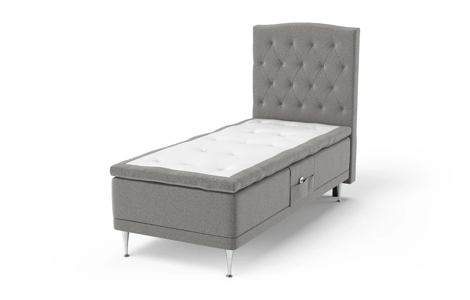 Sense Delux - Ställbar säng, enkelsäng med bäddmadrass Sleep Delux - Grå