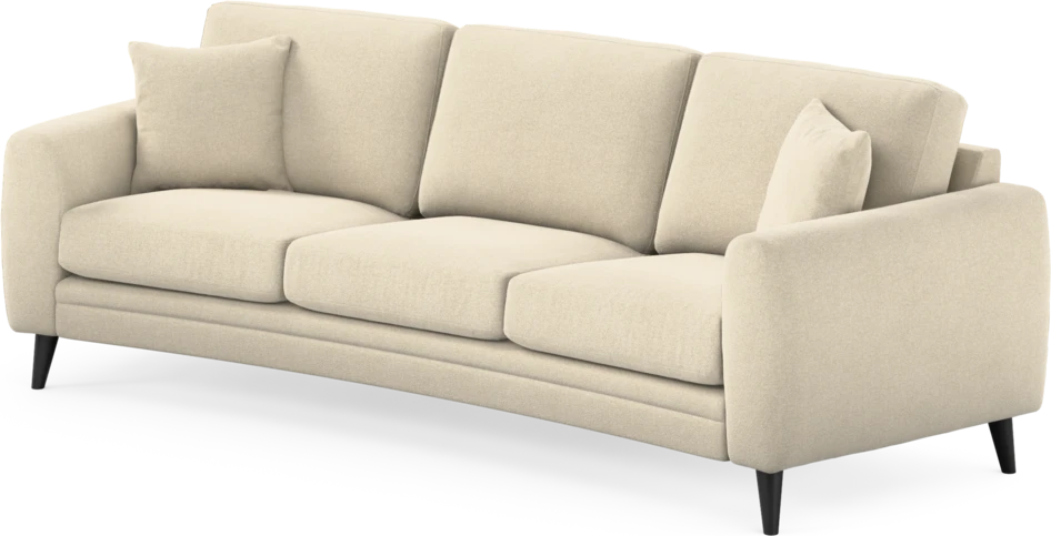 Eden - 3-sits soffa svängd - Beige
