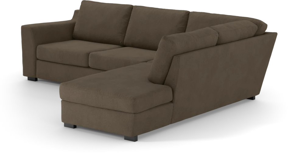Friday - 2,5-sits soffa med divan höger - Brun