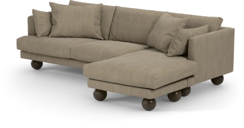 Harper - 4-sits med schäslong höger  - Beige
