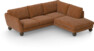 Madison - 2-sits soffa med divan höger - Orange