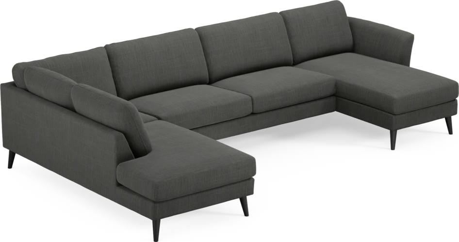 Bridge - 3-sits soffa med divan vänster och schäslong höger - Grå