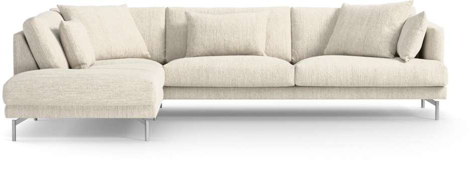 Harper - 3-sits soffa med divan vänster - Vit