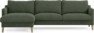 Winston - 3-sits soffa med schäslong, vändbar - Grön