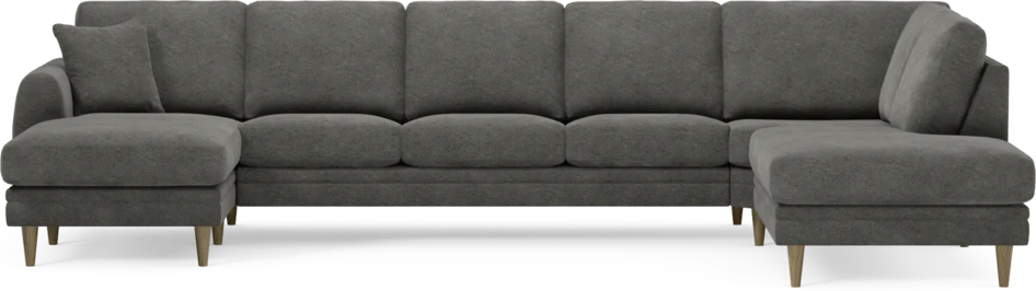 Eden - 3-sits soffa med schäslong vänster och divan höger - Grå