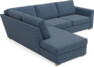 Friday - 2,5-sits soffa med divan vänster - Blå