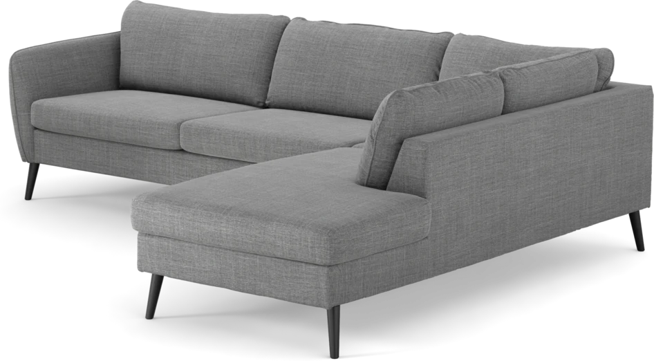 County - 2,5-sits soffa med divan höger - Grå