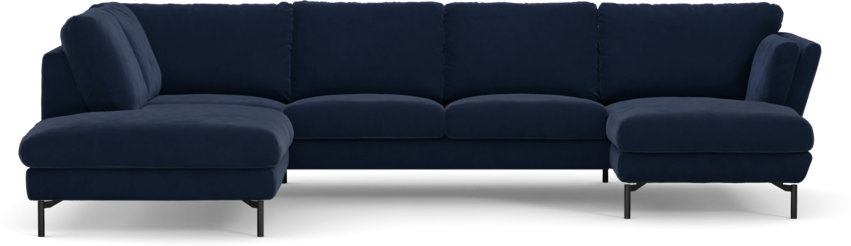 Madison Lux - 2-sits soffa med divan vänster och schäslong höger - Blå