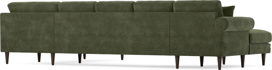 Eden - 3-sits soffa med schäslong vänster och divan höger - Grön