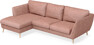 Madison Lux - 2-sits soffa med schäslong vänster - Röd