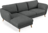 Madison Lux - 2-sits soffa med schäslong vänster - Grå