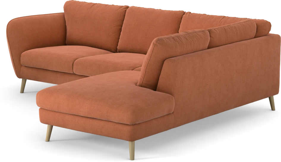 Madison Lux - 2-sits soffa med divan höger - Orange