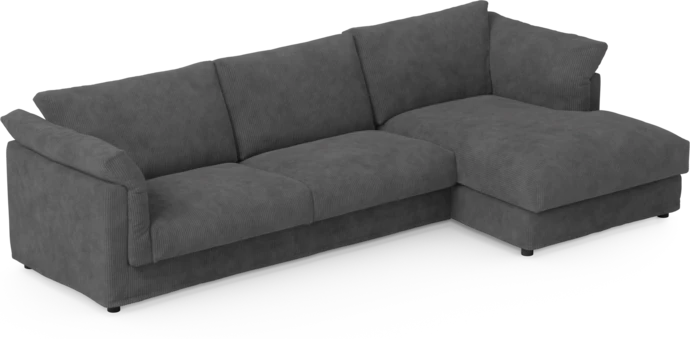 Cherrie, 3-sits soffa med schäslong höger, med kappa