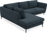 Madison - 2-sits soffa med divan vänster - Turkos