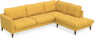 Bridge - 3-sits soffa med divan höger - Gul