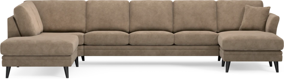 Eden - 3-sits soffa med divan vänster och schäslong höger - Beige