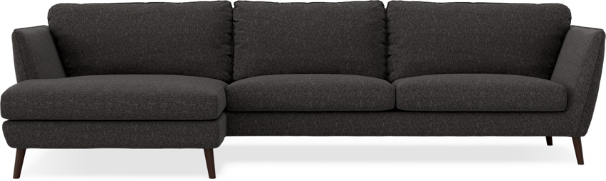 Madison - 3-sits soffa med schäslong vänster - Svart