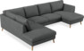 Madison Lux - 2-sits soffa med divan vänster och schäslong höger - Grå