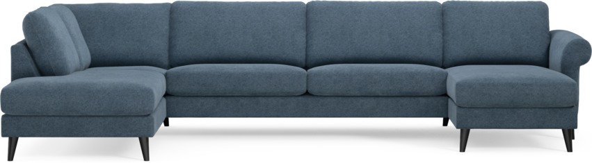 Bridge - 3-sits soffa med divan vänster och schäslong höger - Blå